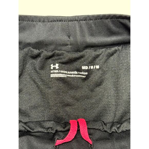 Under Armour Running Shorts Men’s M Black Pink Fitted Training 1361493 - Picture 4 of 9